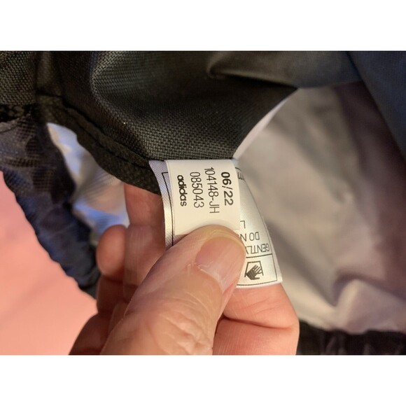 Adidas Limited Edition Three Stripe Backpack Drawstring Tote Pink/Blk Logo Hike - Picture 9 of 11